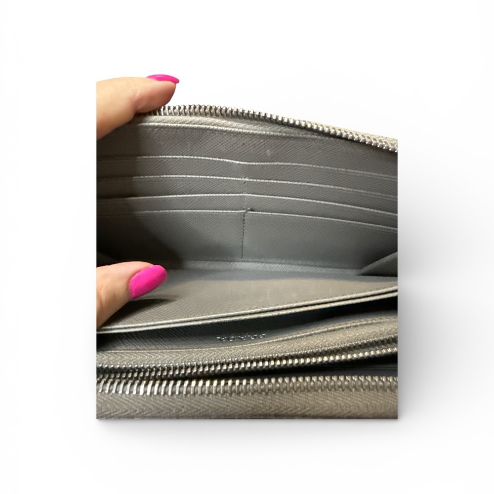 Prada Grey and Silver Women's Wallet - Picture 11 of 12